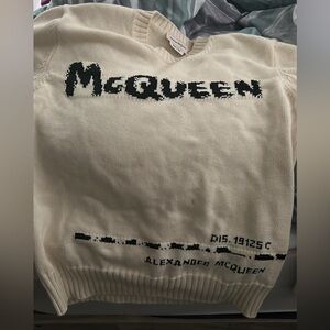 Alexander McQueen White/Black Graffiti Sweater